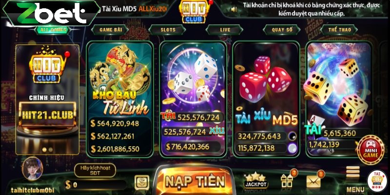 Khám phá các siêu phẩm giải trí có tại cổng game Hitclub cực hot