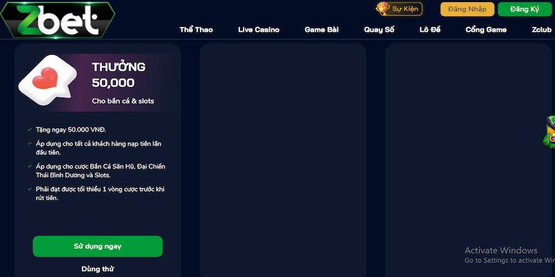 Khuyến mãi ZBET tại sảnh chơi Bắn cá và Slot game
